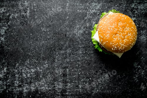 Preview: One Burger with beef and herbs.