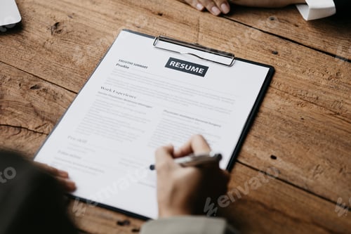 Preview: Person submitting resume to interview for a job with a company.