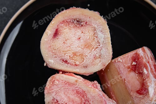 Preview: raw bone food with bone marrow fresh delicious healthy eating cooking appetizer meal food snack