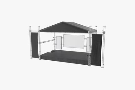 Preview: Outdoor Event Stage with Screen and Truss System