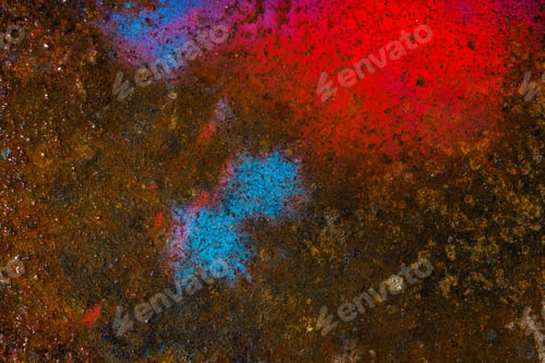 Preview: Drop Art Background- Liquid Paint On Rusty Metal Surface
