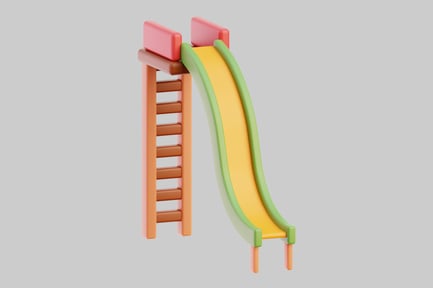 Preview: Playground slide with ladder steps