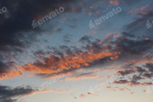 Preview: beautiful sky in sunset pink tones
