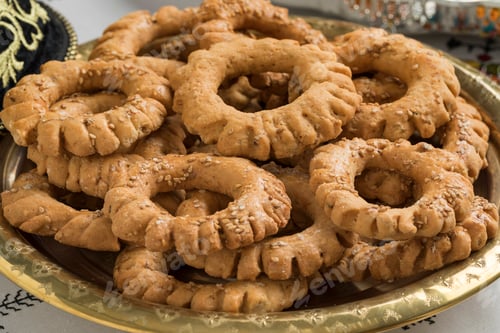 Preview: Traditional festive Moroccan Kaak cookies