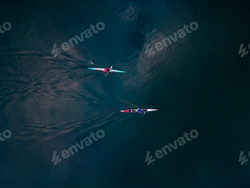 Preview: open water sport kayak and canoe aerial view