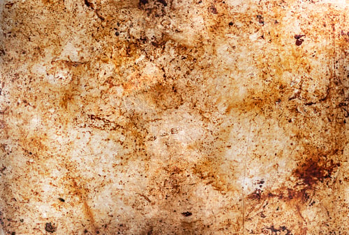 Preview: Metal background with oil stains, dirty oven baking tray