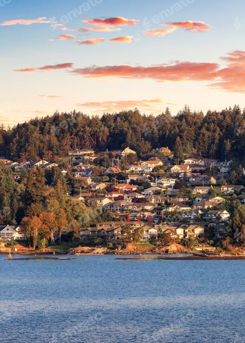 Preview: Residential Homes by the Ocean in the City of Nanaimo. Sunrise Sky