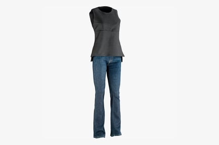 Preview: Women's Denim Vest with Jeans, Outfit
