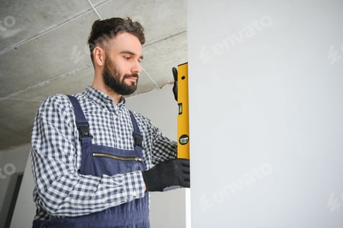 Preview: Positive male repairman at home