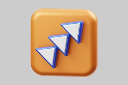 Vista previa: Diseño gráfico de botones con flechas ascendentes