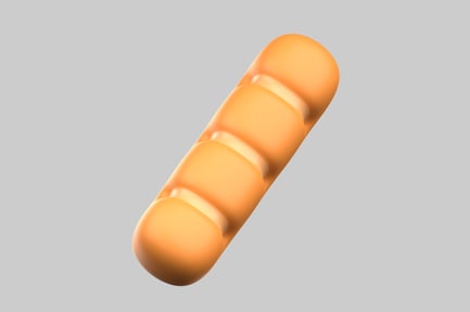 Cartoon french bread loaf