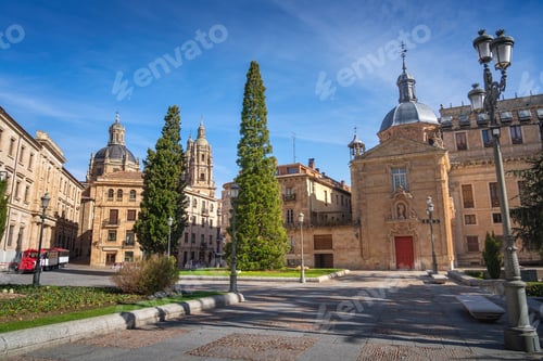 Preview: Anaya Square with Anaya Palace and La Clerecia Church - Salamanca, Spain