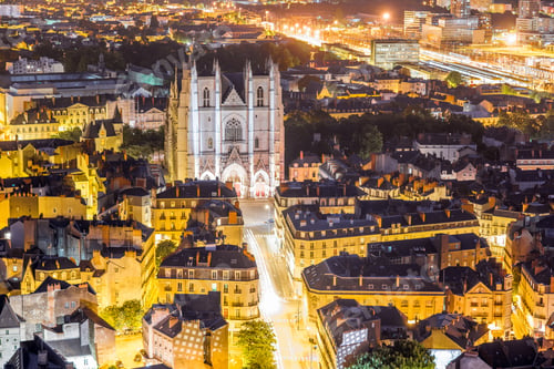 Preview: Aerial view on Nantes city in France