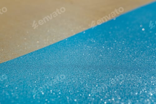 Preview: Abstract beach with glitter paper sand and water