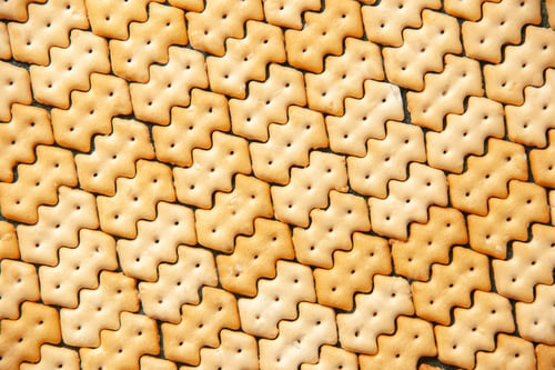 Preview: top view little crackers crisp color snack salt bread dry rusk food