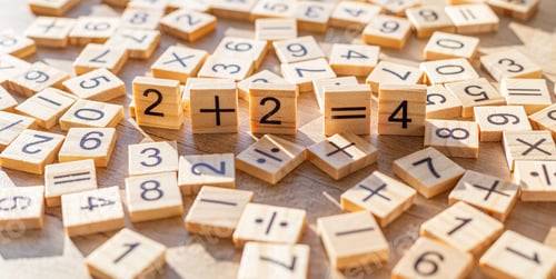Preview: Teaching material in mathematics, Montessori method. School background.