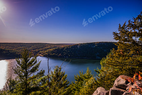 Preview: Beautiful landscape with a lake in Wisconsin
