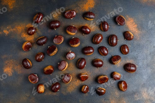 Preview: Fresh organic chestnuts.