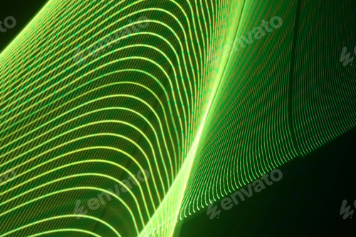 Preview: Large display featuring a pattern of green lights radiating outward along distinct lines