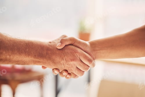 Preview: Handshake, partnership and agreement with solidarity and team, onboarding and recruitment with peop