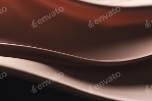 Preview: Close up of pink shiny silk fabric with copy space background