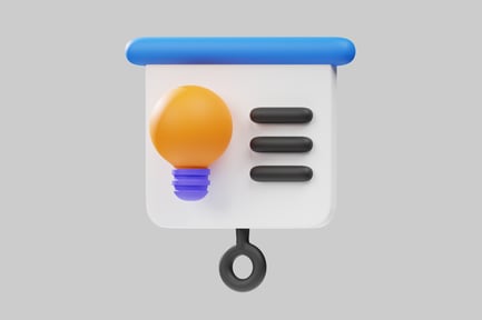 Preview: Presentation board with idea bulb