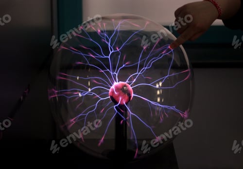 Preview: Plasma globe and a hand touching it