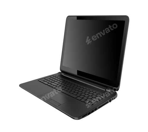 Preview: Laptop computer isolated on white