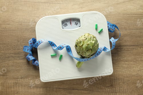 Preview: Concept of health care, Artichoke for health and treatment