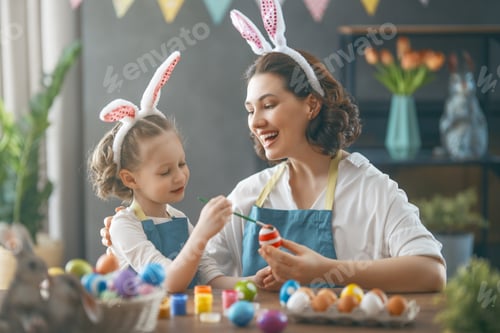 Preview: family preparing for Easter