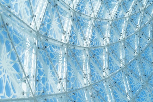 Preview: Construction architecture structure. Glass facade design