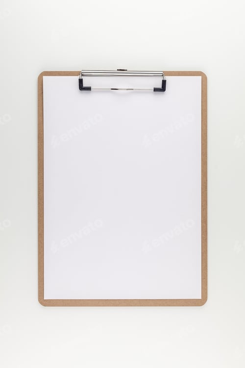 Preview: Empty clip board with copy space mock up template