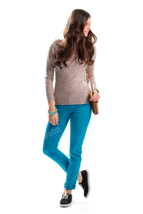 Preview: Woman in plain beige sweater
