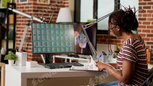 Preview: Trading manager analyzing real time stock market data