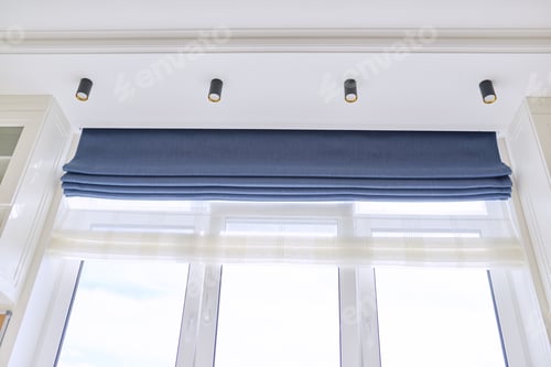 Preview: Roman blind in the interior detail close-up