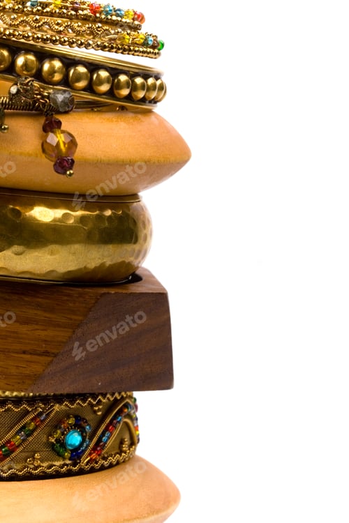 Preview: metal and wooden bracelets