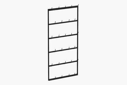 Preview: Wall-Mounted Mug Rack with Hooks