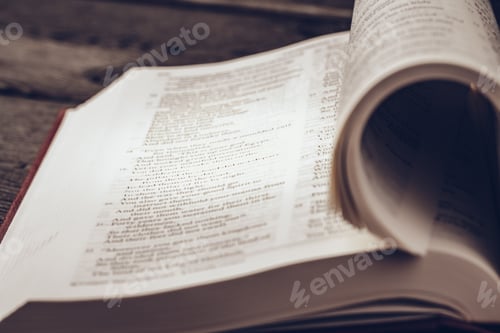 Preview: The Holy Bible on a wooden table