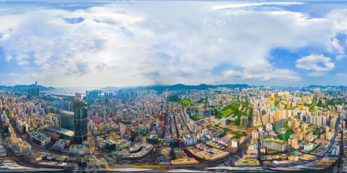 Preview: Hong Kong Downtown, China. Financial district in city in Asia. Skyscraper buildings