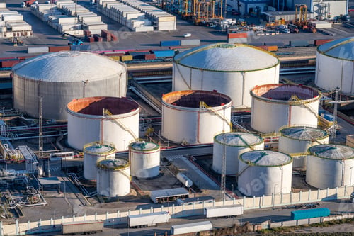 Preview: White storage tanks