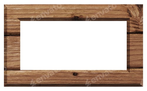 Preview: Blank wall hanging square wooden picture and photo frame