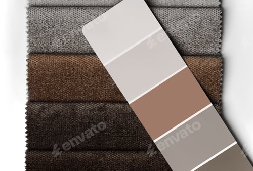 Preview: a variety of fabrics with a color palette