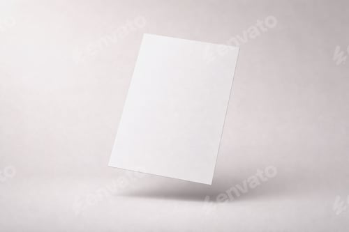 Preview: blank white paper on white