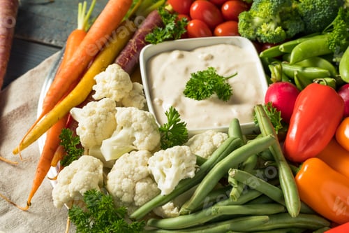 Preview: Raw Refreshing Vegetable Crudites Plate