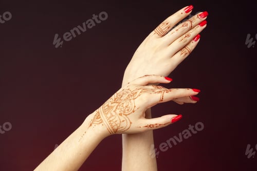 Preview: Woman Hands with mehndi