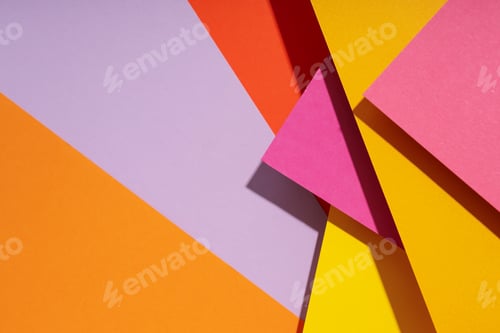 Preview: Mockup, abstraction, colorful colored paper, top view