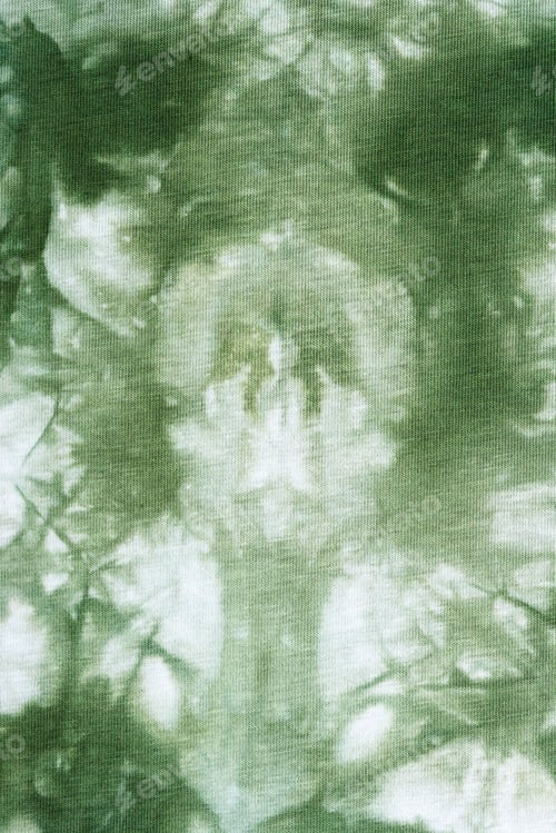 Preview: handcrafted Sibori green abstract pattern