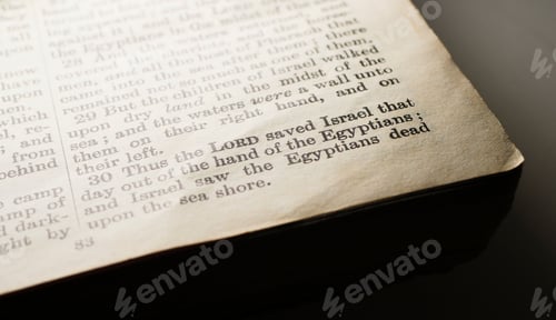 Preview: Close up of Old Holy Bible