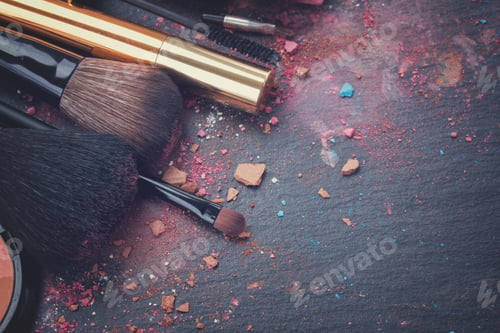 Preview: brushes on eye shadows palette