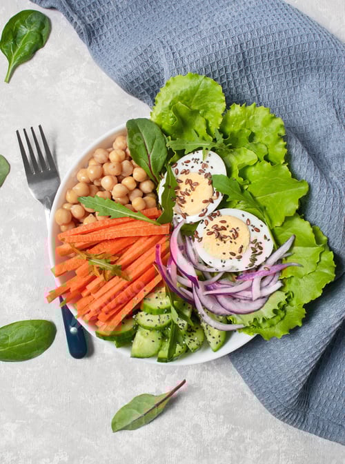 Preview: Colorful Salad Bowl with Vegetables and Eggs
